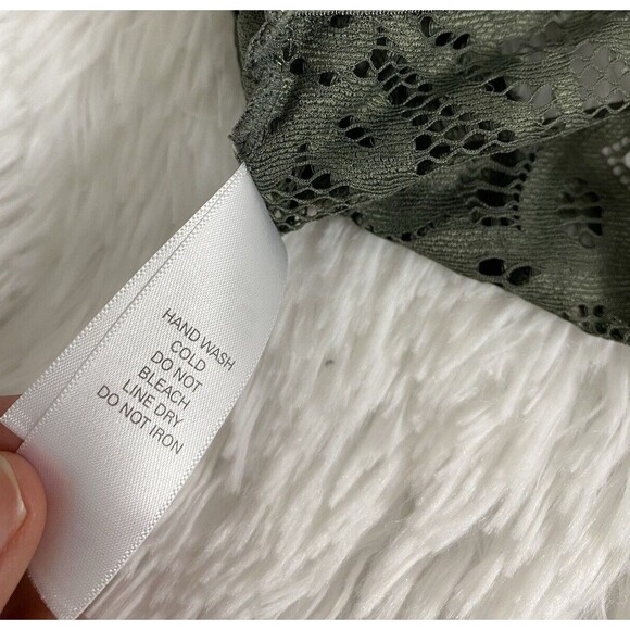 Tranquil & True Lace Bralette Bra Size S Women's Green Double Strap Padded - Picture 6 of 15